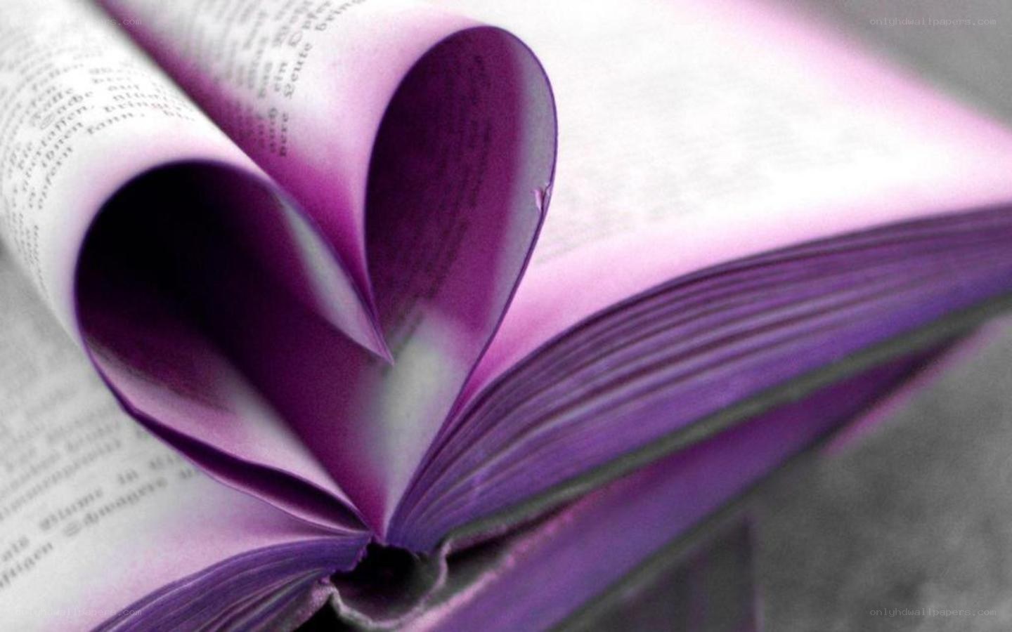 book with heart-shaped pages