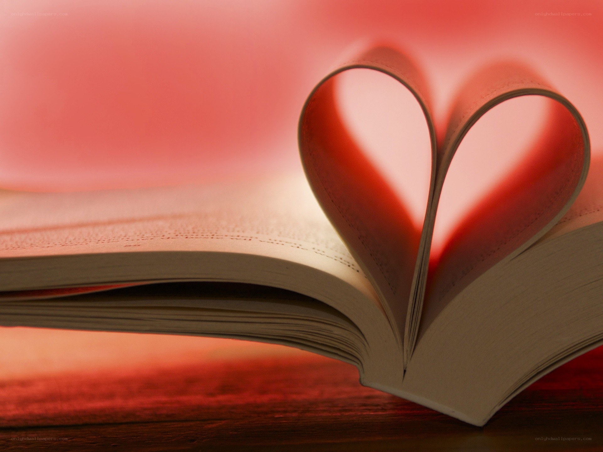 book with heart-shaped pages