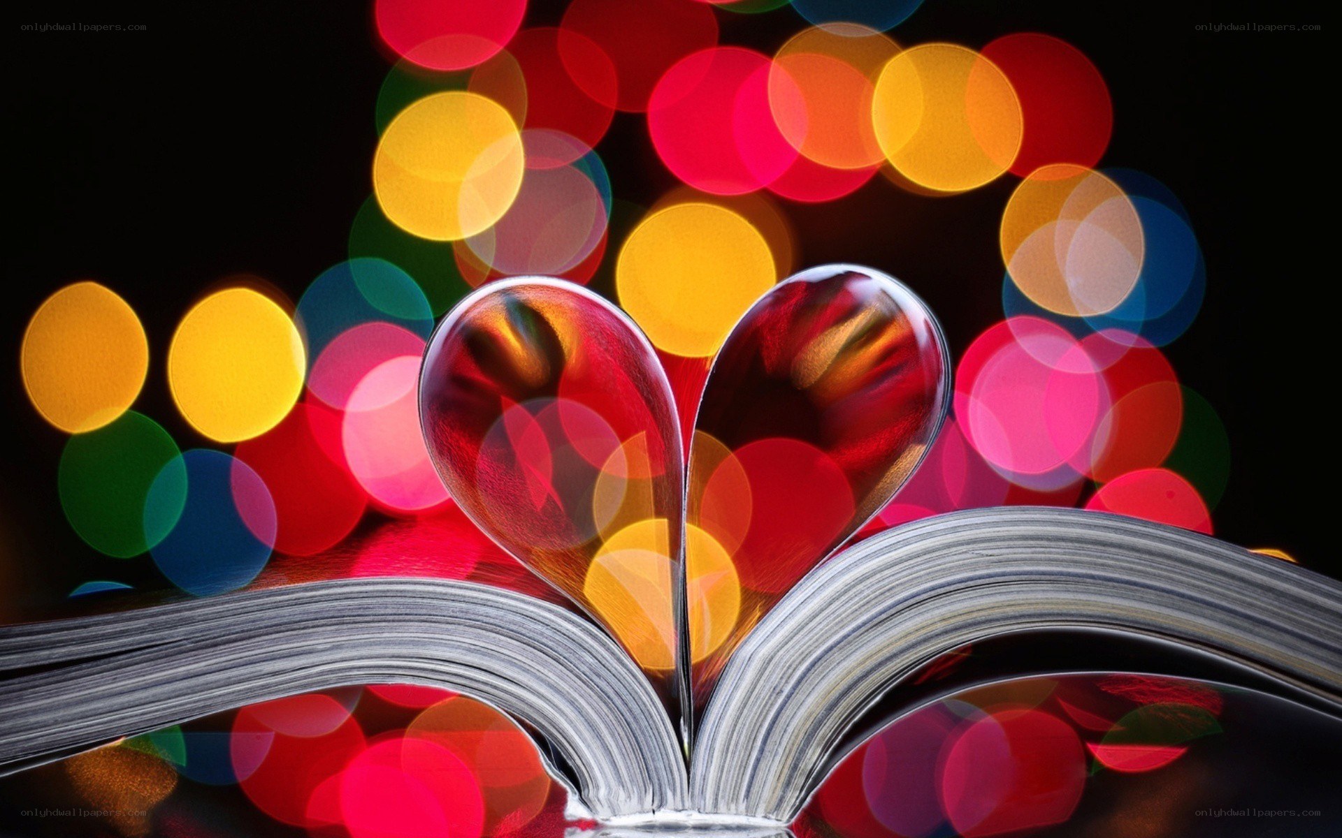 book with heart-shaped pages