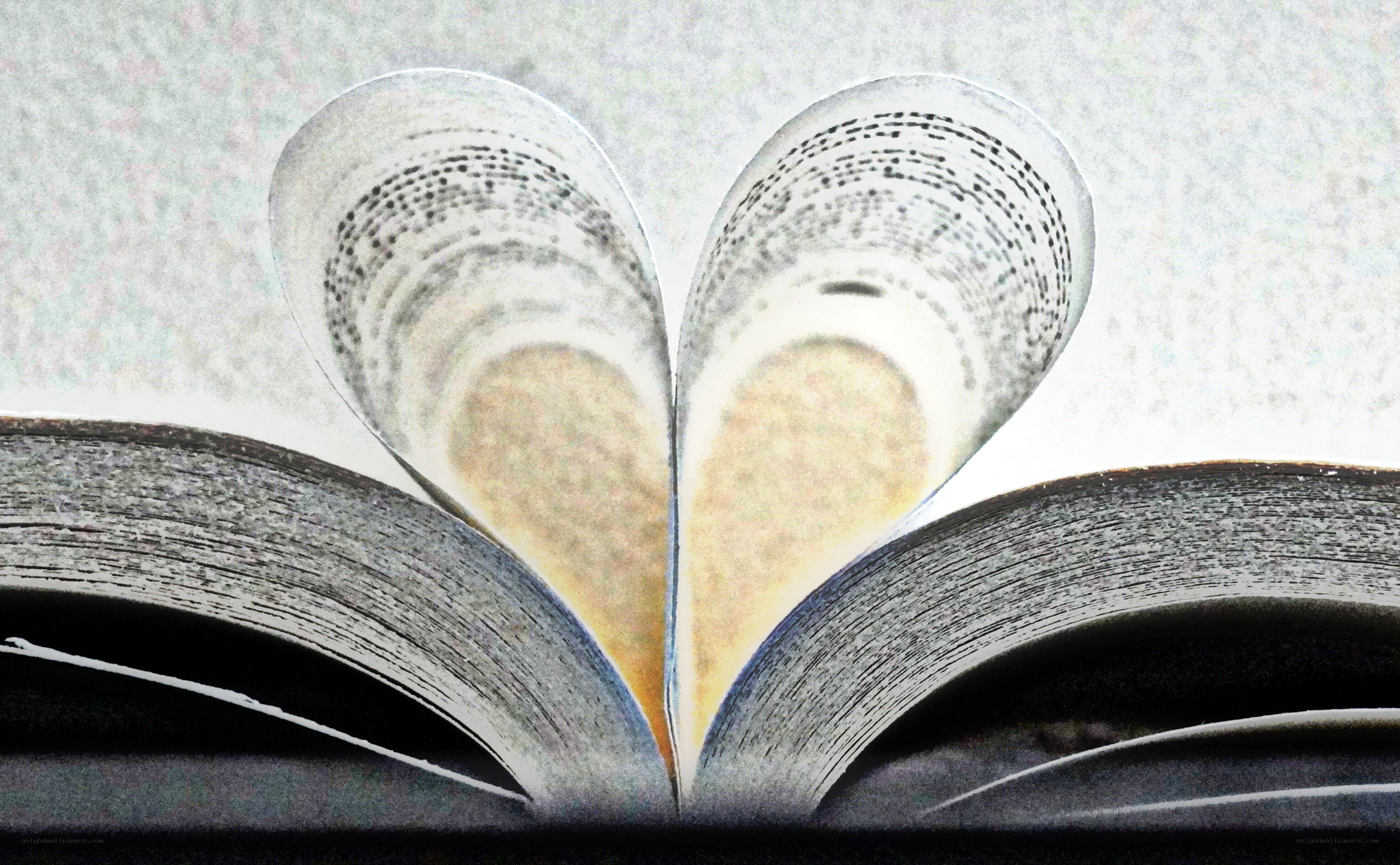 book with heart-shaped pages