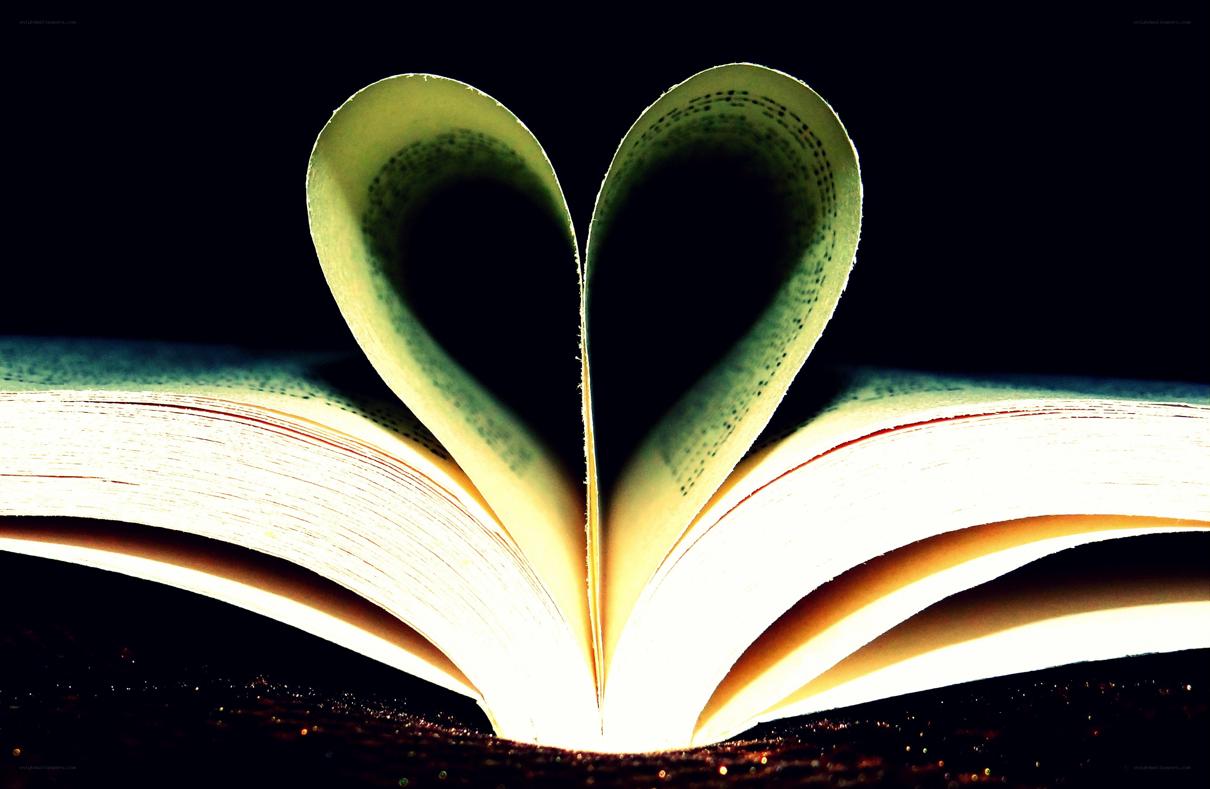 book with heart-shaped pages