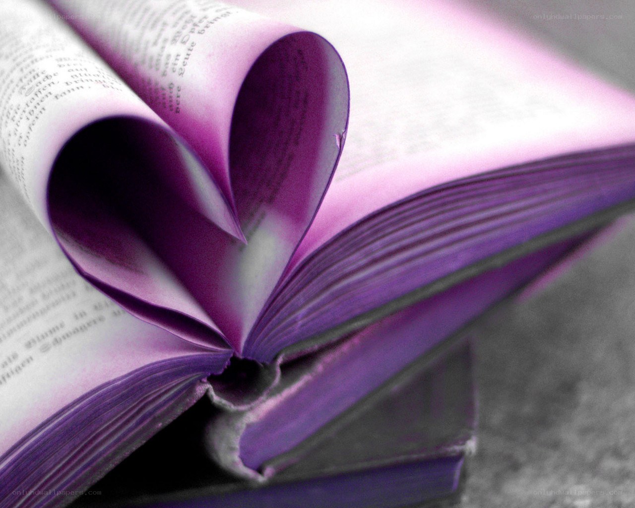 book with heart-shaped pages