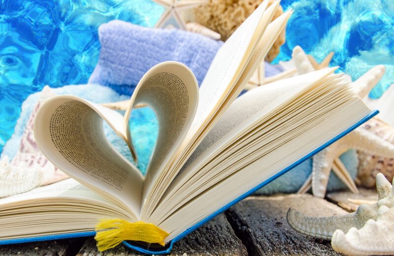 Book with Heart-shaped Pages — Blue, Serene, Summer