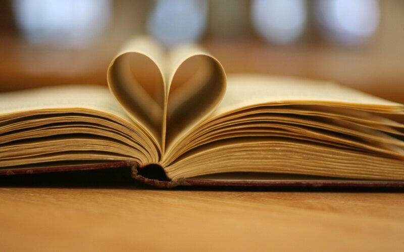 Book with Heart-shaped Pages — Brown, Calm
