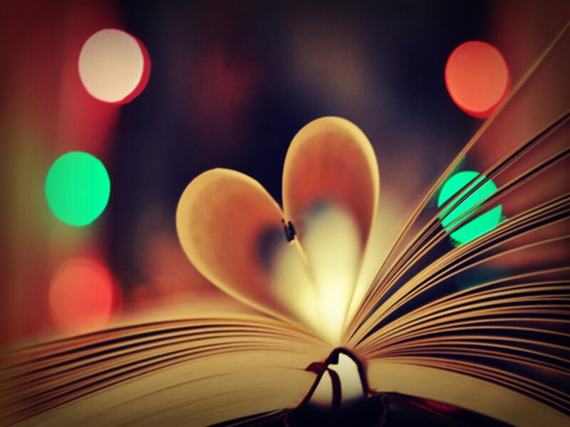 Book with Heart-shaped Pages — Brown, Romantic