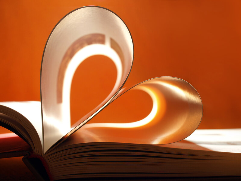 Book with Heart-shaped Pages — Orange