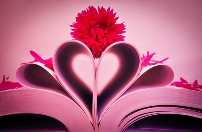 Book with Heart-shaped Pages — Pink, Romantic, Photograph