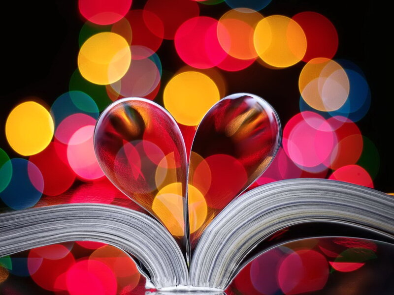 Book with Heart-shaped Pages — Red, Romantic, Photograph
