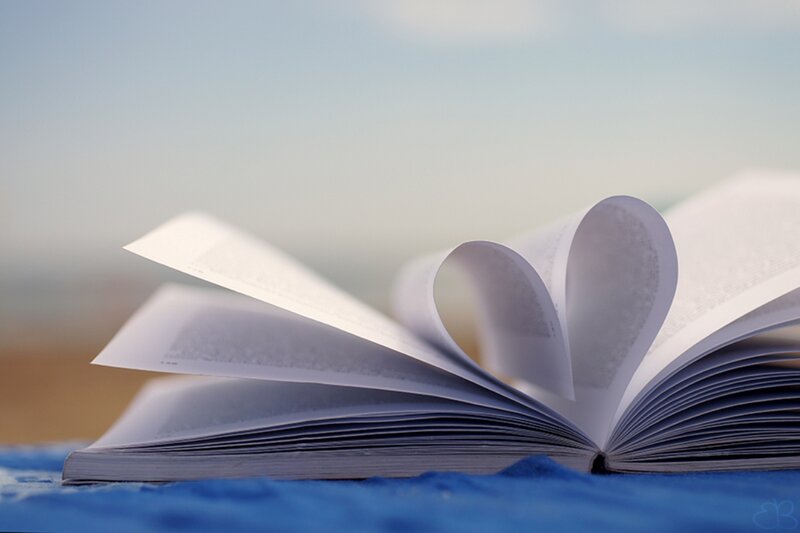 Book with Heart-shaped Pages — White, Serene, Afternoon, Photograph