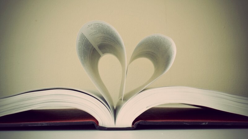 Book with Heart-shaped Pages — White, Serene, Photograph, Heart Shape, Table, Beige