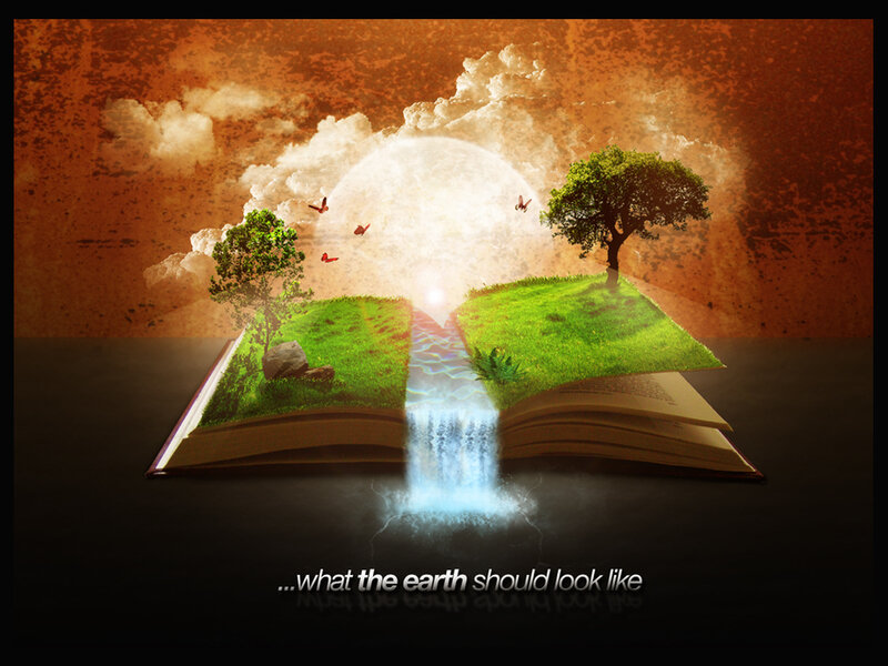 Book with Landscape