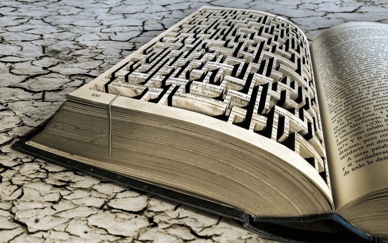 Book with Maze Cutout