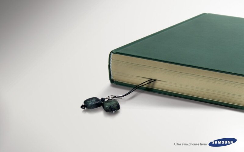book with phone charm