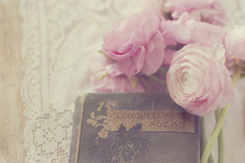 Book with Pink Flowers — Serene