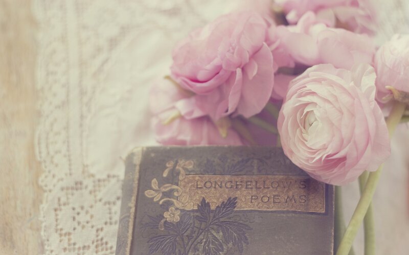 Book with Pink Flowers