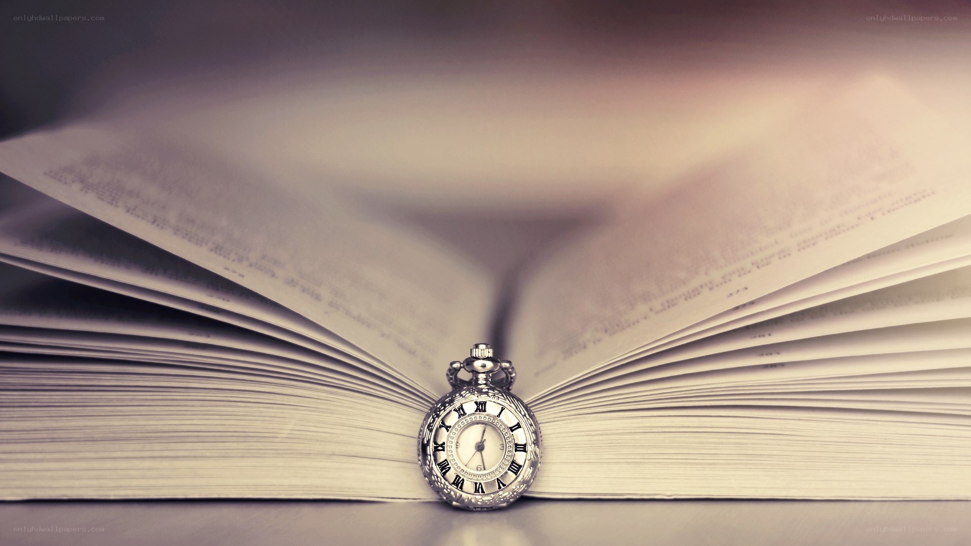 book with pocket watch