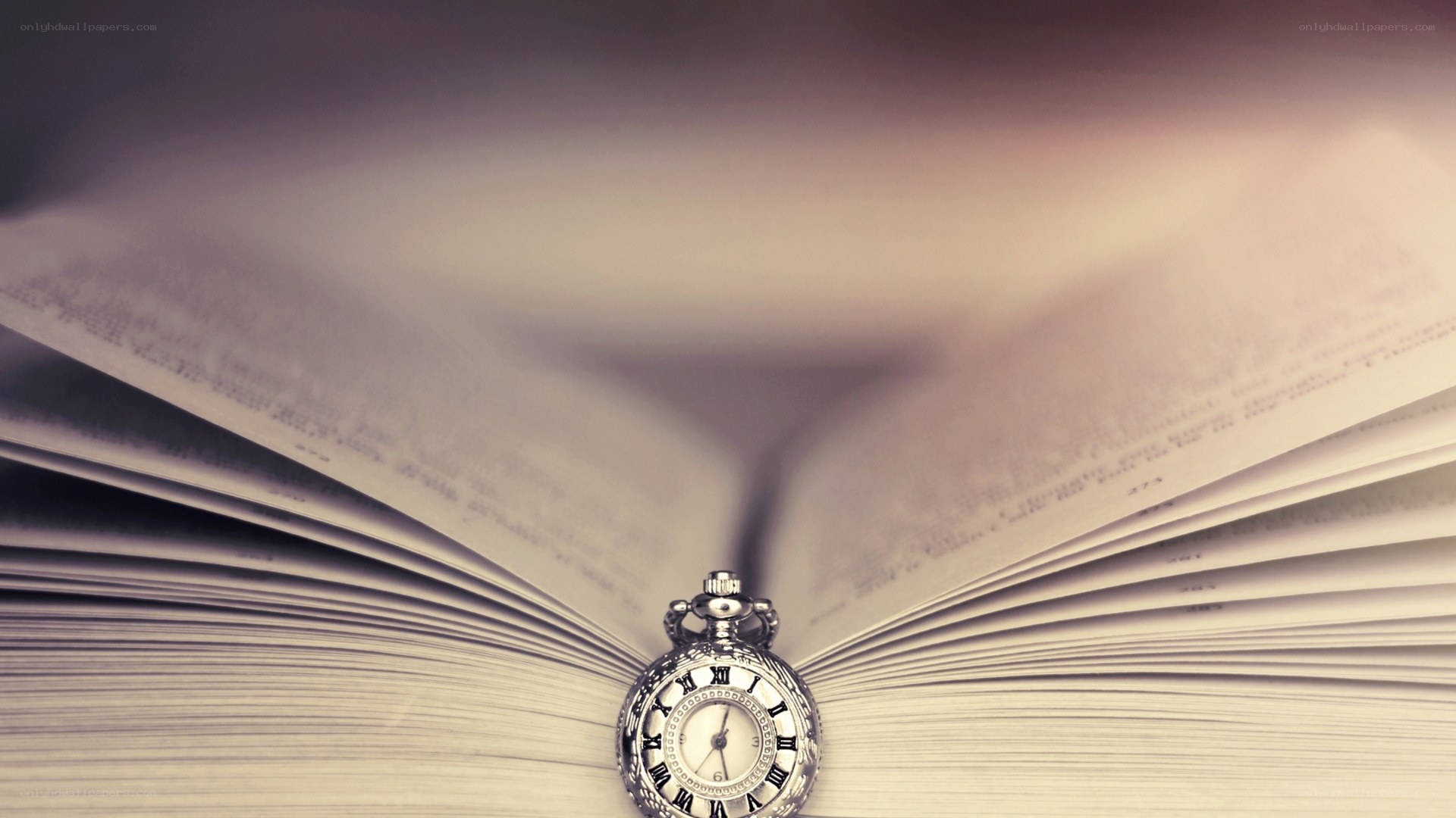 book with pocket watch