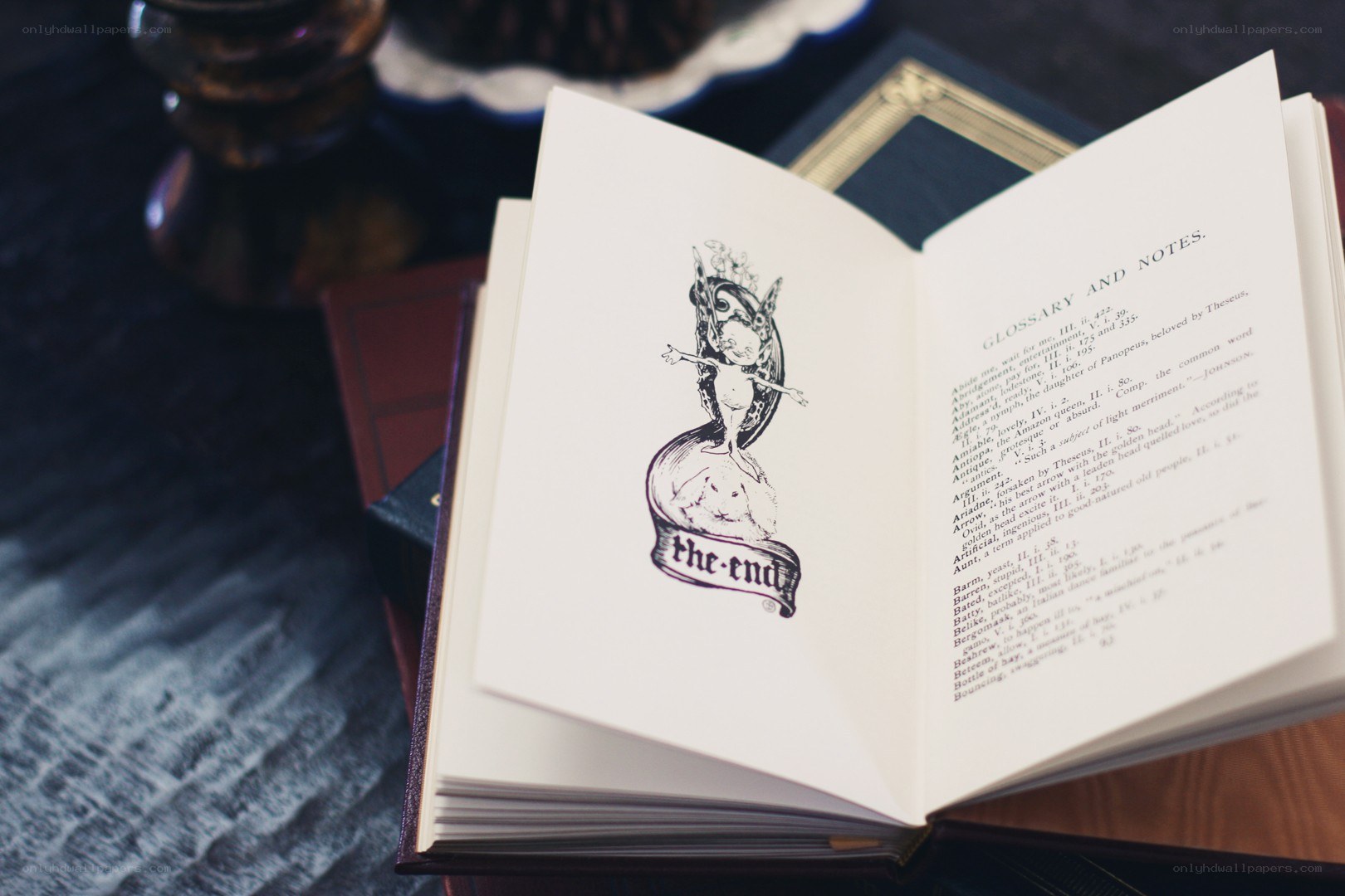 book with 'the end' illustration