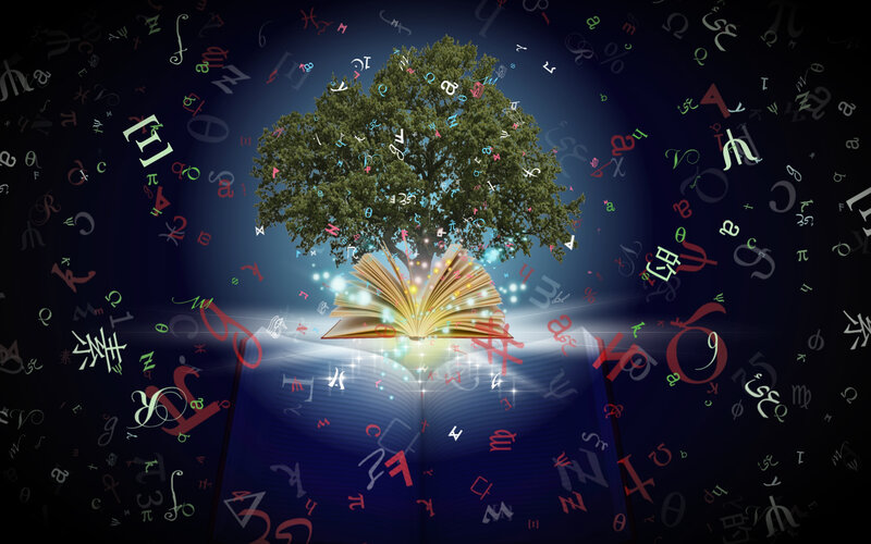 Book with Tree Growing from It