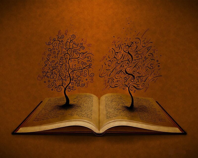 Book with tree of letters