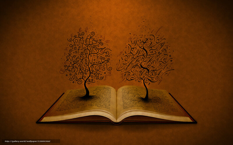 Book with tree of letters
