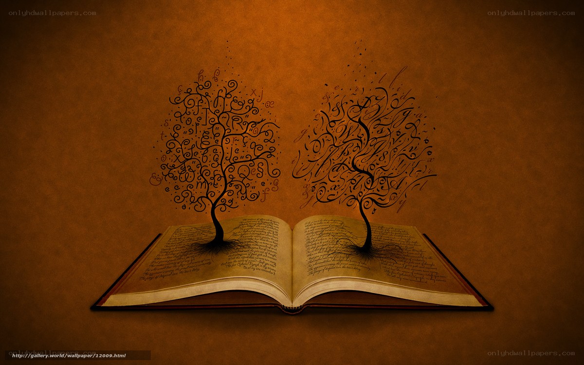 Book with tree of letters