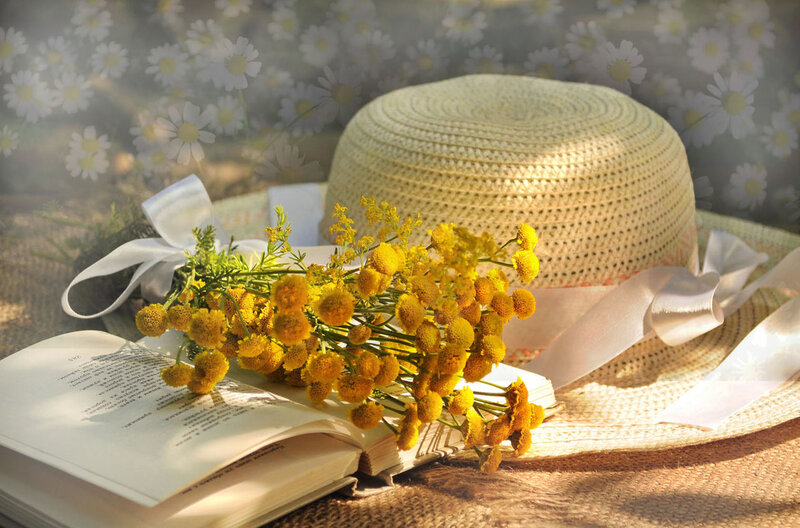 Book with Yellow Flowers