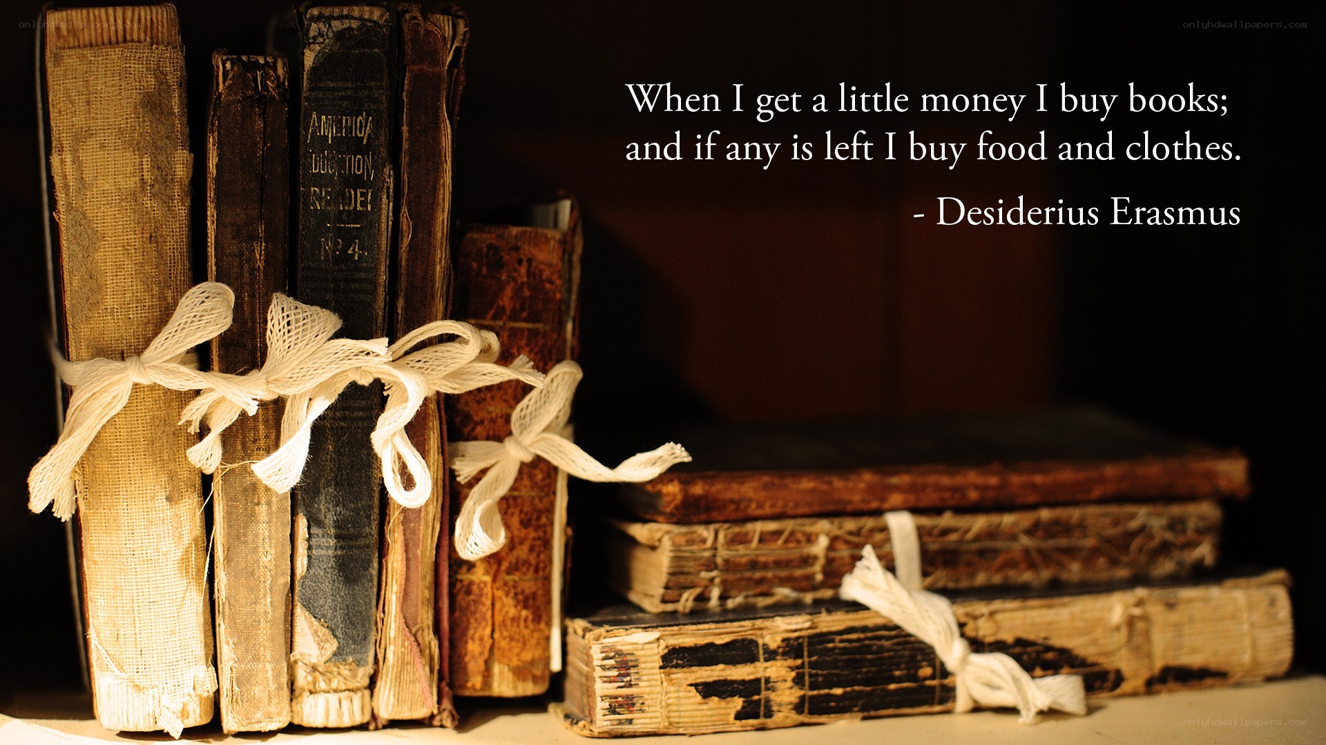 Books and a quote
