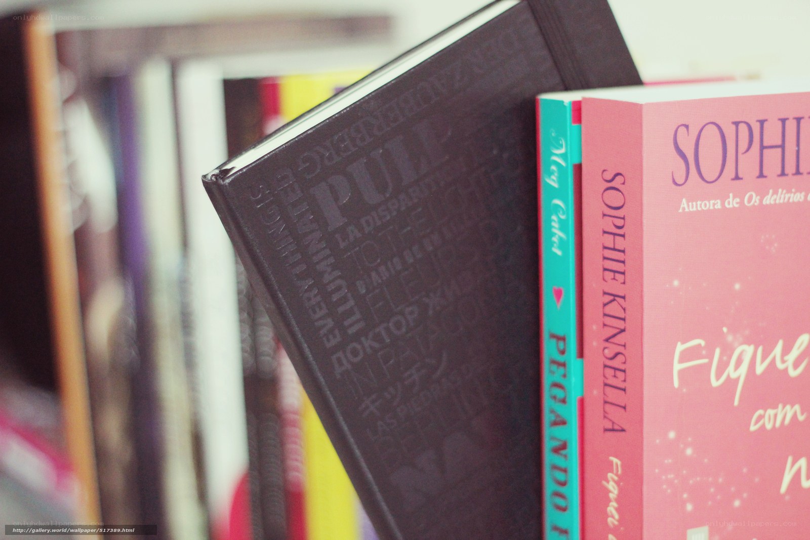 Books on a shelf