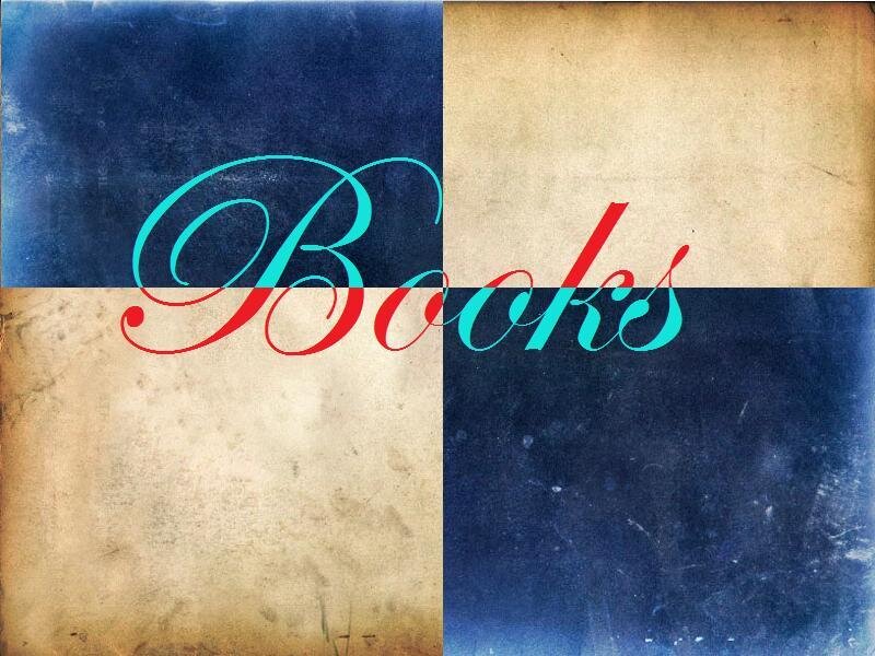 Books text on textured background