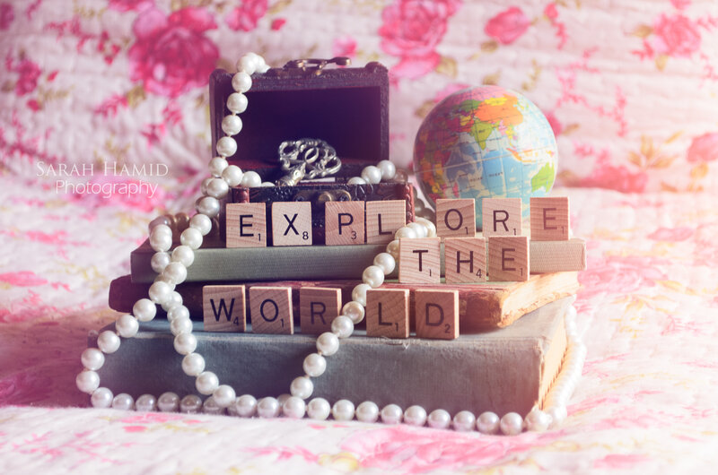 Books with Scrabble Tiles