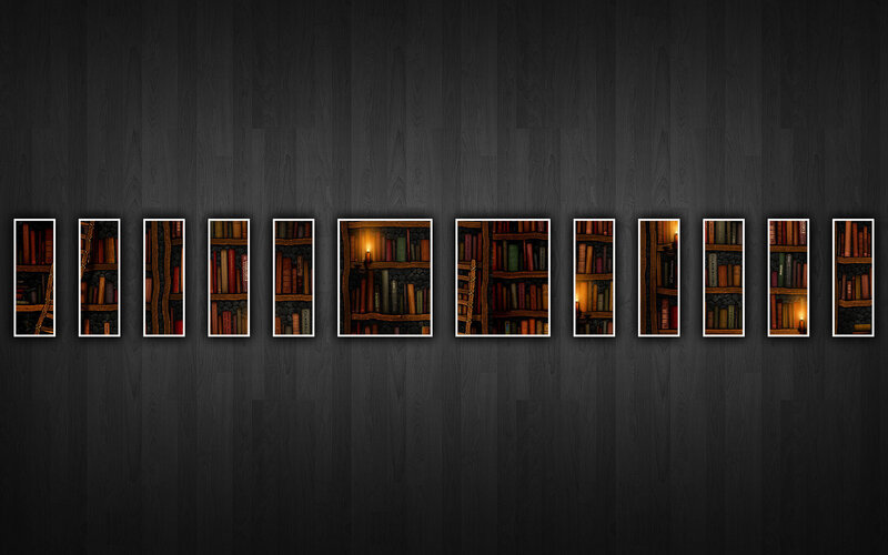 bookshelf collage wallpaper