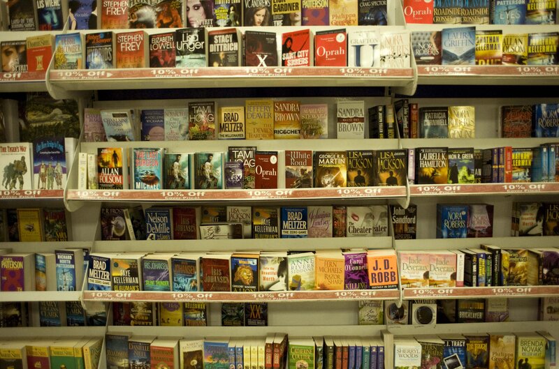 Bookshelves in a Store