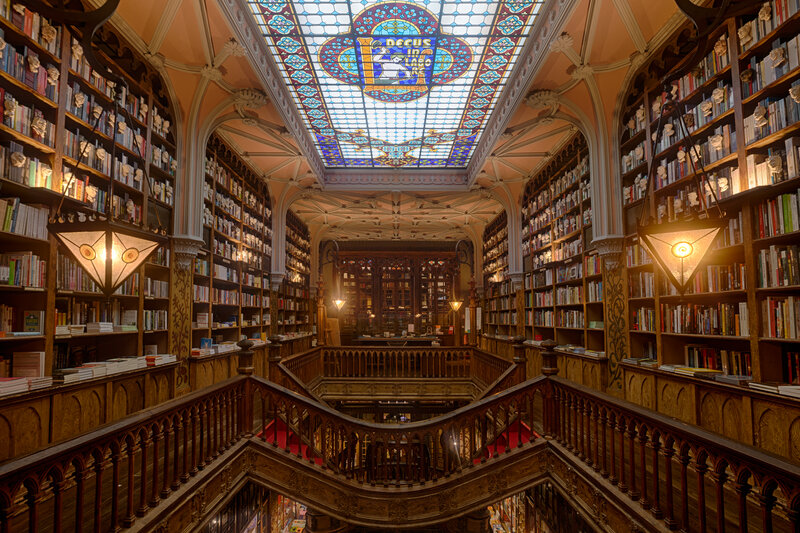 Bookstore with Stained Glass
