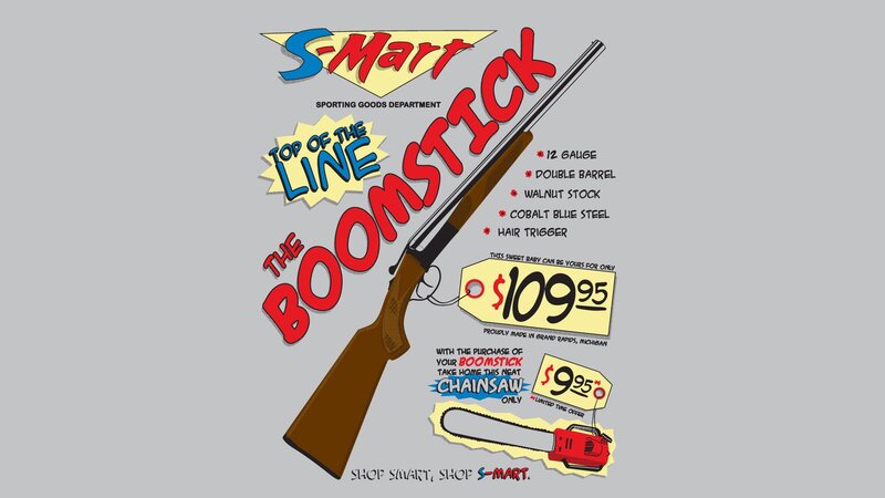 Boomstick Shotgun — Gray, Humorous, Illustration
