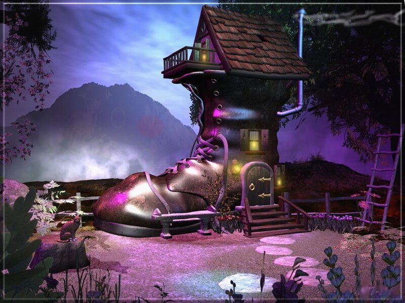 Boot-shaped House — Purple