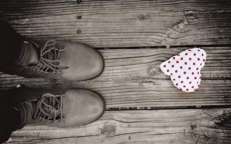 Boots and Heart Pillow