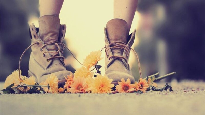 Boots with Flowers