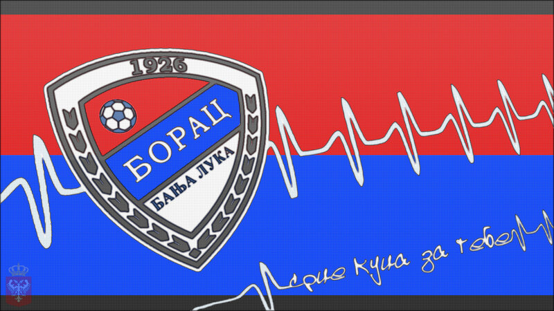 Borac Banja Luka Crest — Red, Patriotic