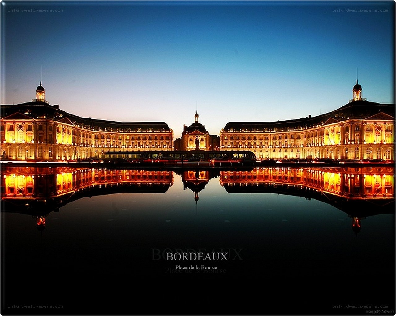Bordeaux at dusk