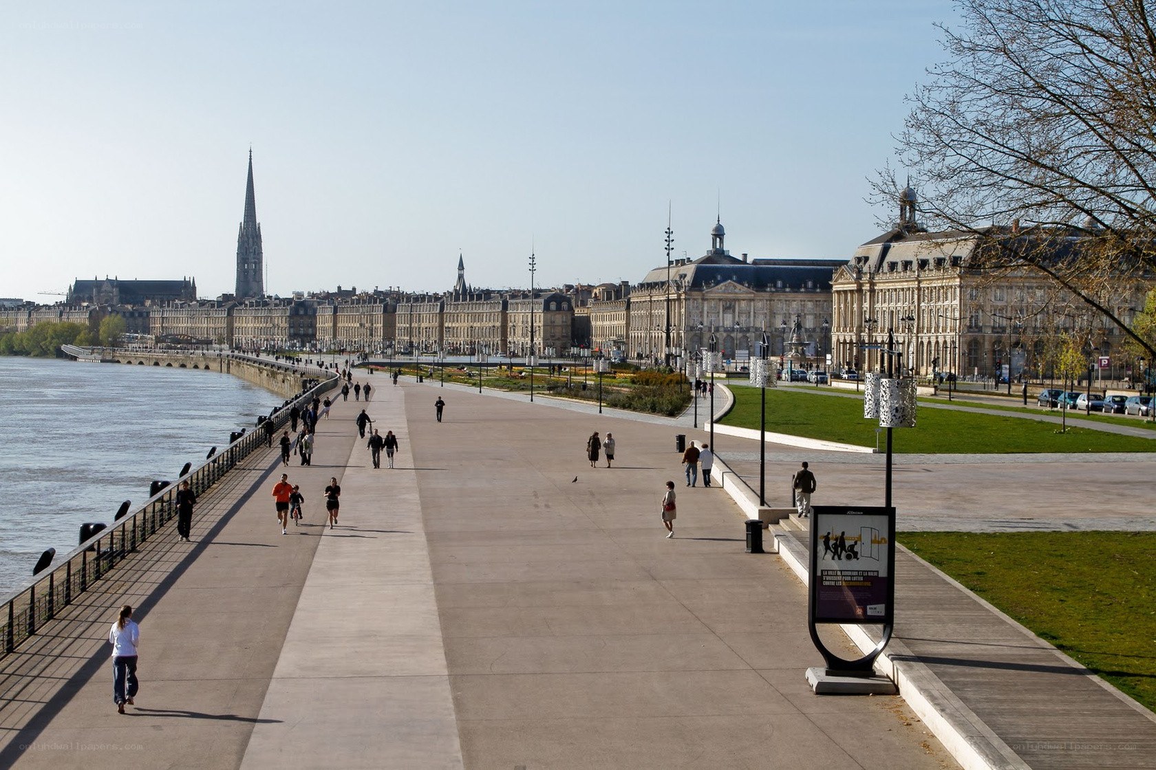 Bordeaux riverfront promenade