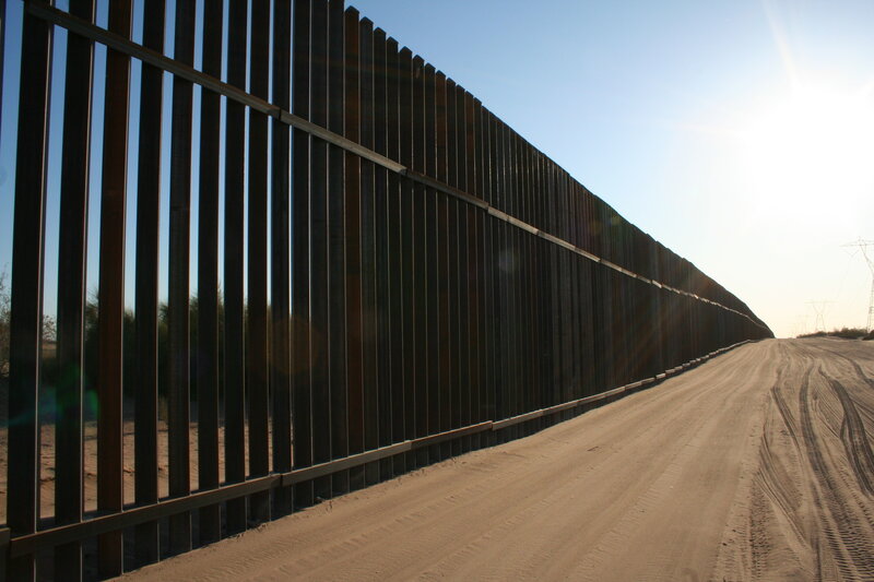 Border Wall in Desert