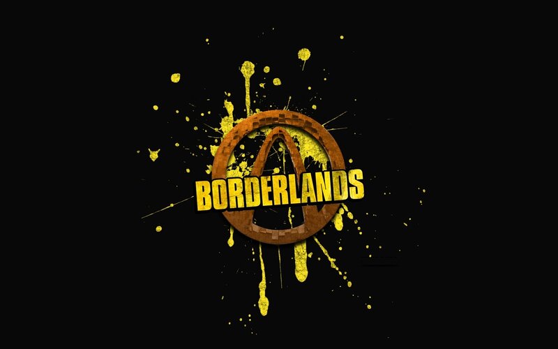 Borderlands logo with paint splatter
