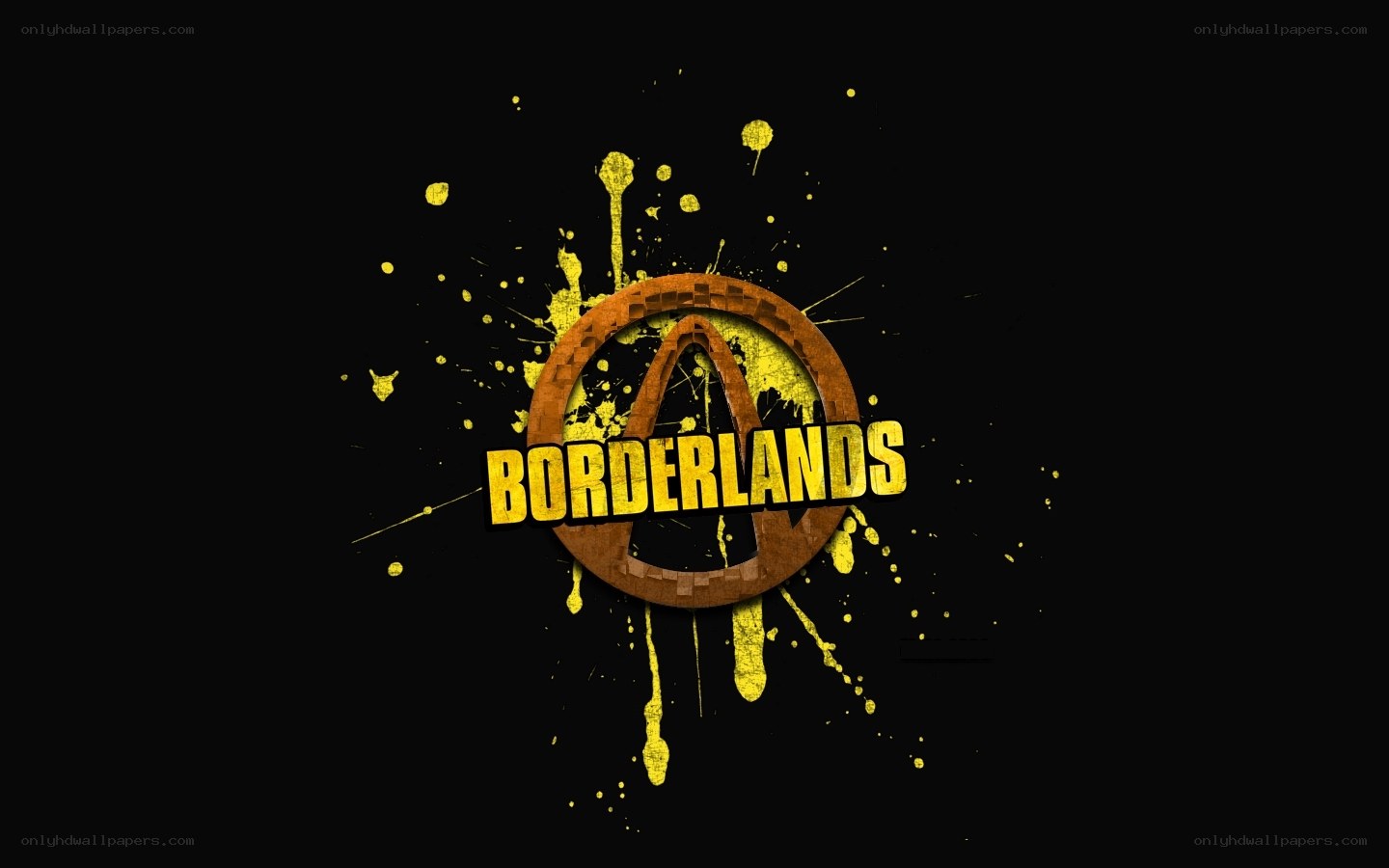 Borderlands logo with paint splatter