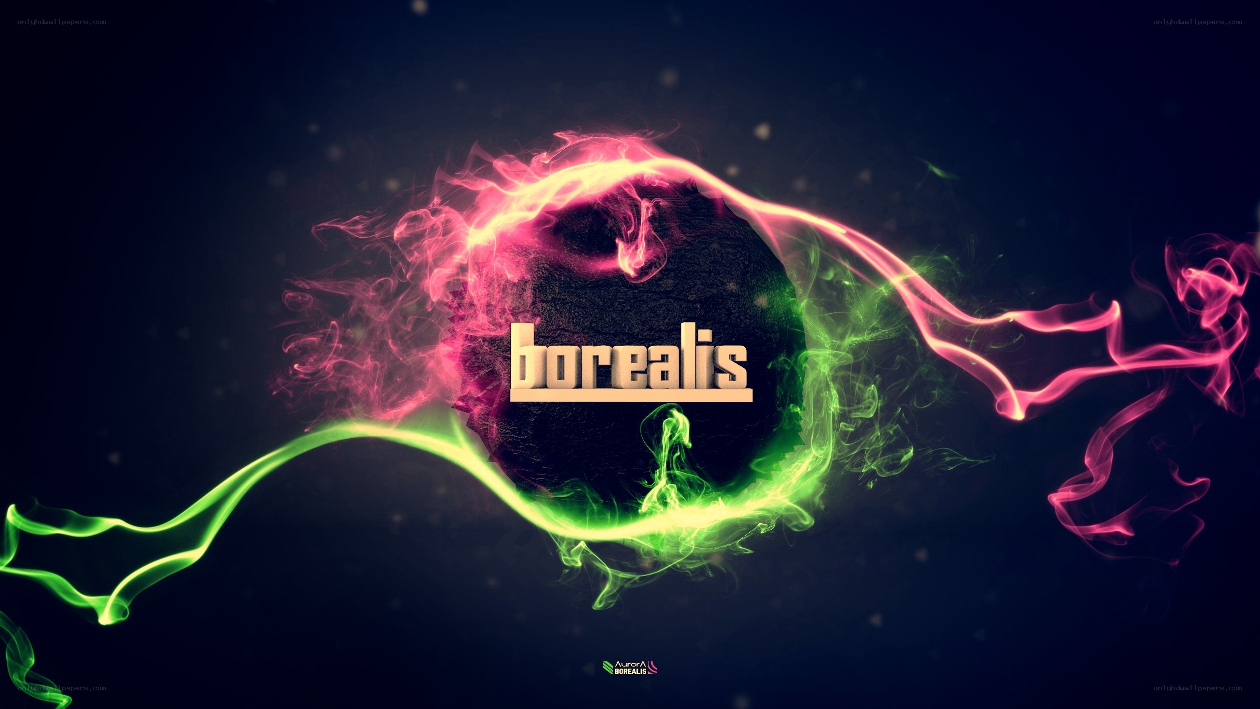 Borealis logo with colorful smoke