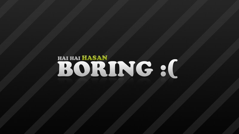 Boring text on dark background
