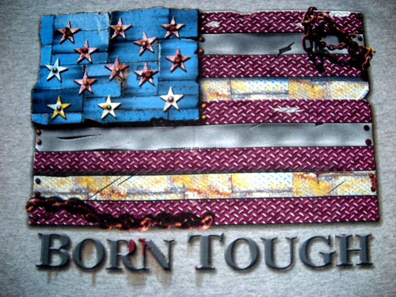Born Tough American Flag Art