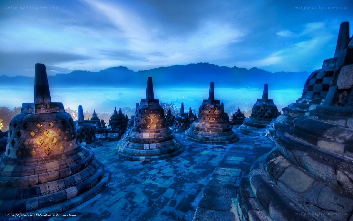Borobudur temple at dawn