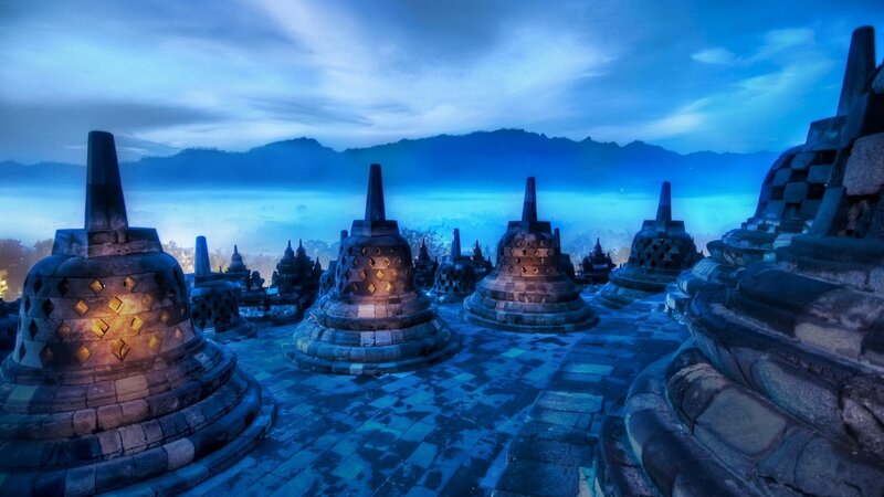 Borobudur Temple Stupas