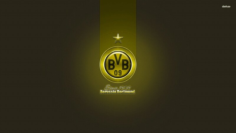 Borussia Dortmund Logo — Black, Dramatic, Digital Art, Star, Text